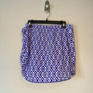 Zuma Blu Blue Print Swim Athletic Outdoor Skirt L